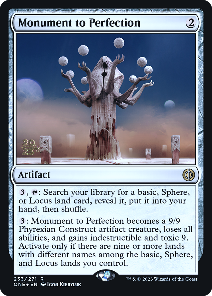 Monument to Perfection [Phyrexia: All Will Be One Prerelease Promos] | PLUS EV GAMES 