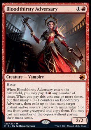 Bloodthirsty Adversary (Promo Pack) [Innistrad: Midnight Hunt Promos] | PLUS EV GAMES 