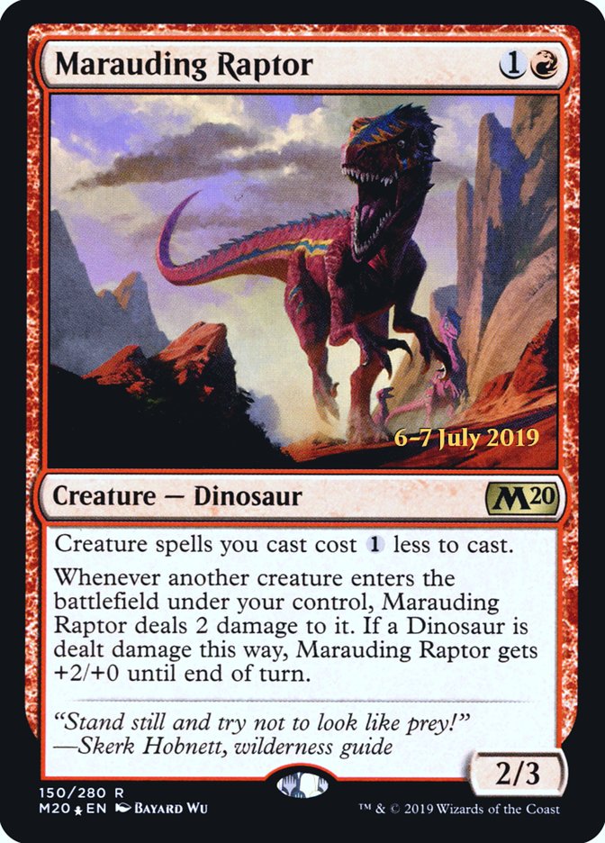 Marauding Raptor  [Core Set 2020 Prerelease Promos] | PLUS EV GAMES 