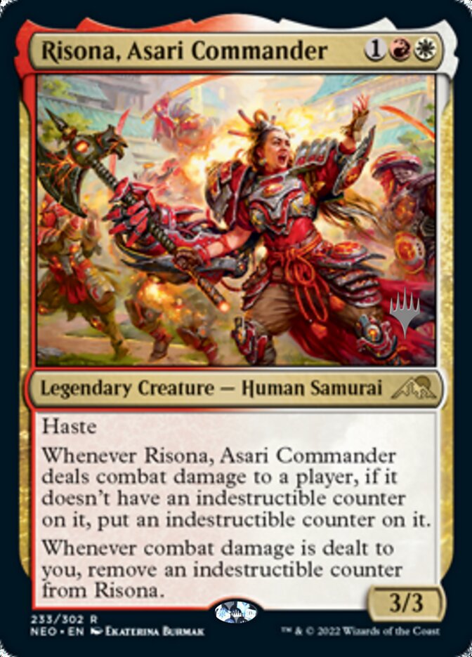 Risona, Asari Commander (Promo Pack) [Kamigawa: Neon Dynasty Promos] | PLUS EV GAMES 