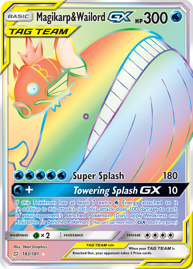 Magikarp & Wailord GX (183/181) [Sun & Moon: Team Up] | PLUS EV GAMES 