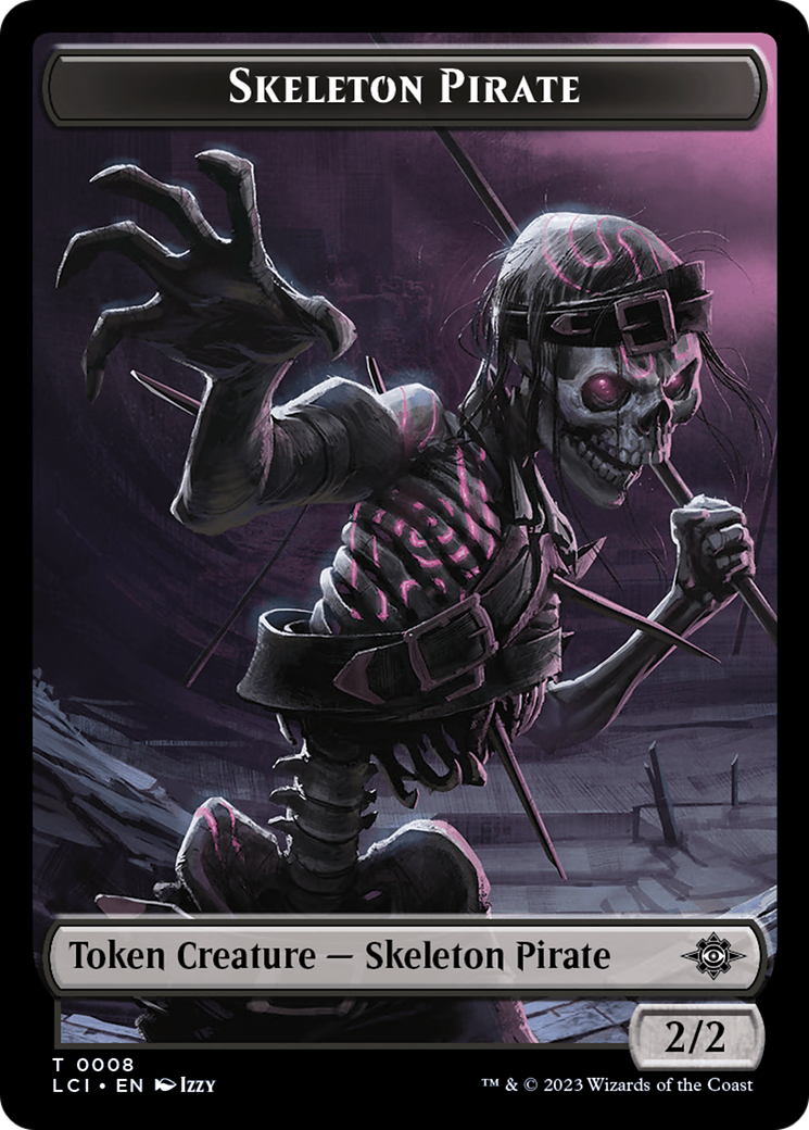 Fungus Dinosaur // Skeleton Pirate Double-Sided Token [The Lost Caverns of Ixalan Tokens] | PLUS EV GAMES 