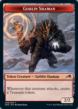 Samurai // Goblin Shaman Double-sided Token [Kamigawa: Neon Dynasty Tokens]