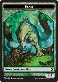 Beast (013) // Plant Double-sided Token [Commander 2018 Tokens] | PLUS EV GAMES 