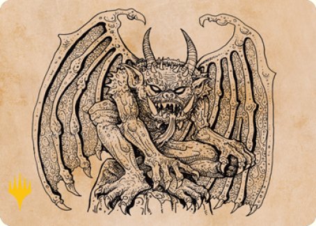 Cloister Gargoyle (Showcase) Art Card (Gold-Stamped Signature) [Dungeons & Dragons: Adventures in the Forgotten Realms Art Series] | PLUS EV GAMES 