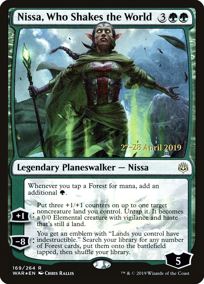 Nissa, Who Shakes the World  [War of the Spark Prerelease Promos] | PLUS EV GAMES 