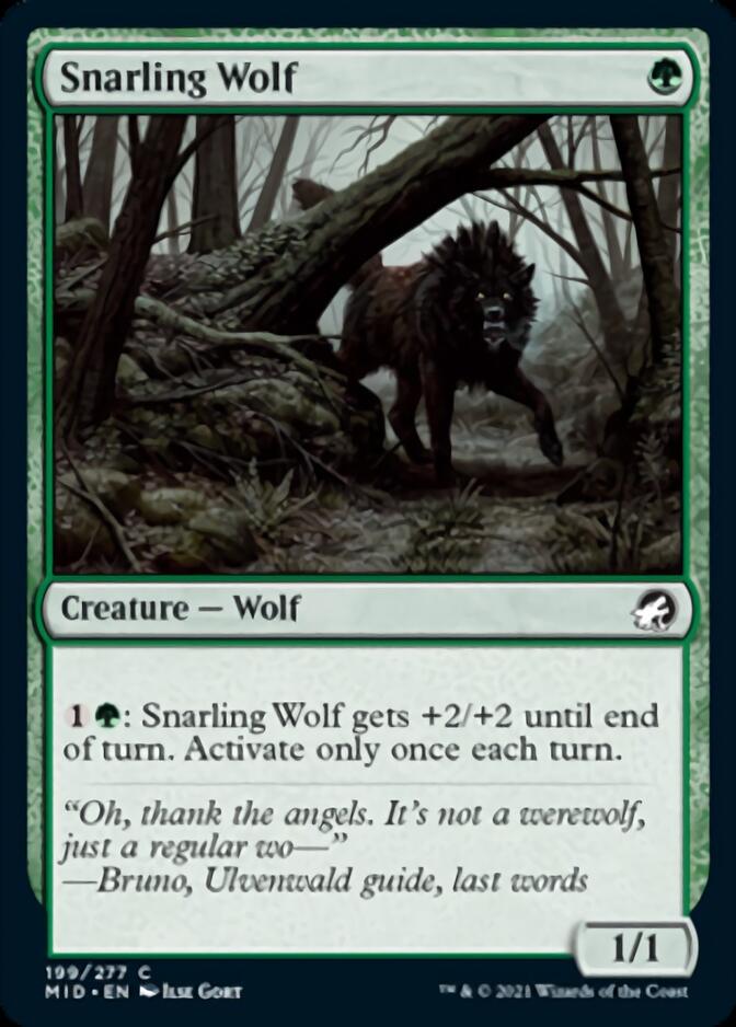 Snarling Wolf [Innistrad: Midnight Hunt] | PLUS EV GAMES 