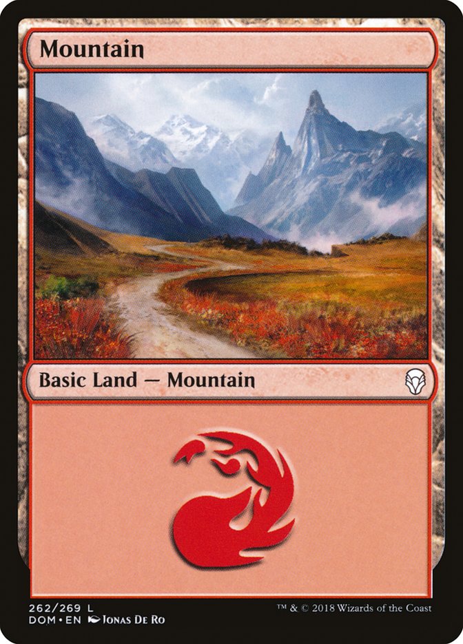 Mountain (262) [Dominaria] | PLUS EV GAMES 