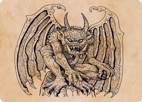 Cloister Gargoyle (Showcase) Art Card [Dungeons & Dragons: Adventures in the Forgotten Realms Art Series] | PLUS EV GAMES 