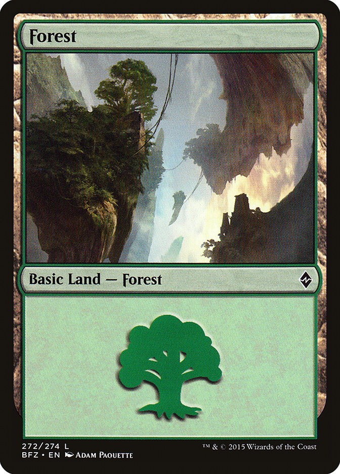 Forest (272a) [Battle for Zendikar] | PLUS EV GAMES 