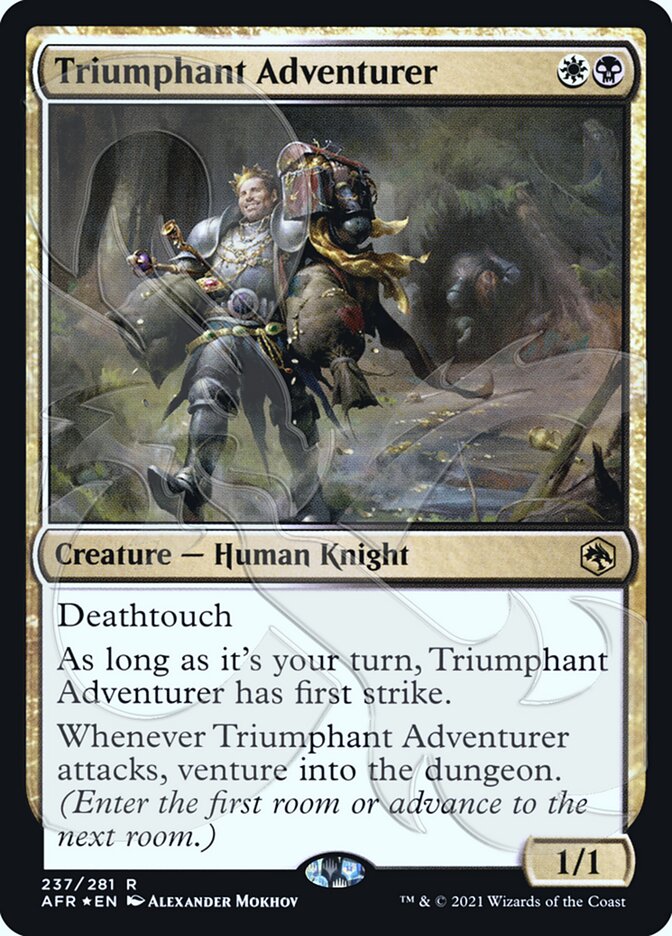 Triumphant Adventurer (Ampersand Promo) [Dungeons & Dragons: Adventures in the Forgotten Realms Promos] | PLUS EV GAMES 