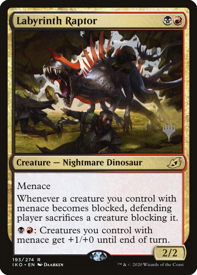 Labyrinth Raptor (Promo Pack) [Ikoria: Lair of Behemoths Promos] | PLUS EV GAMES 