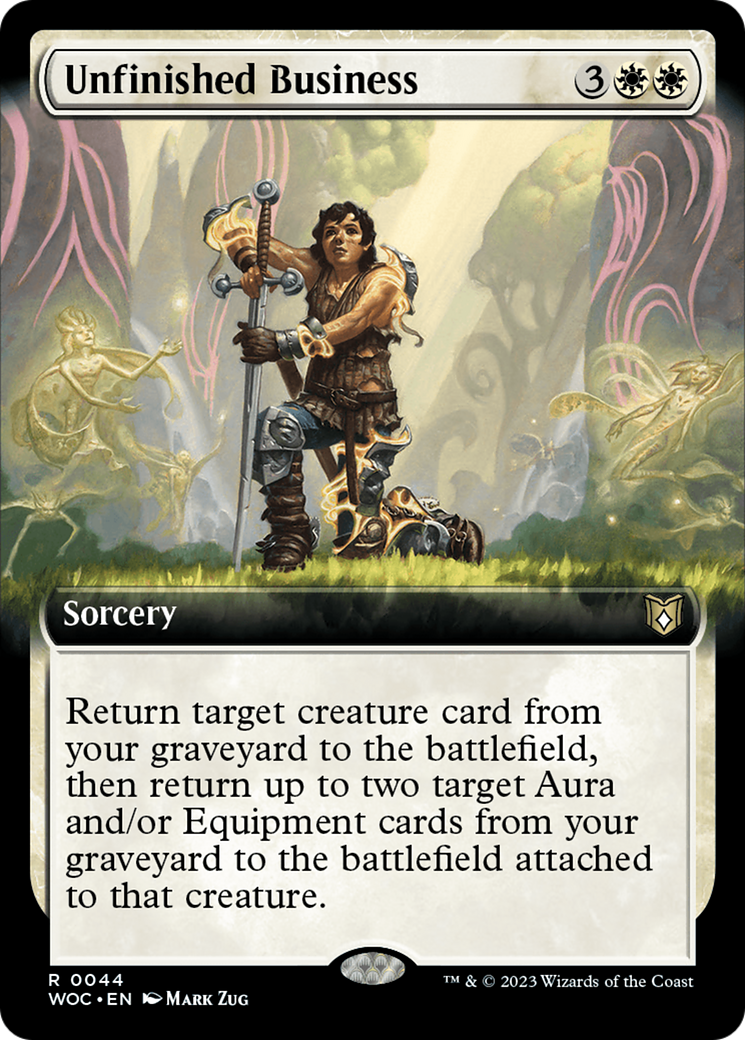 Unfinished Business (Extended Art) [Wilds of Eldraine Commander] | PLUS EV GAMES 