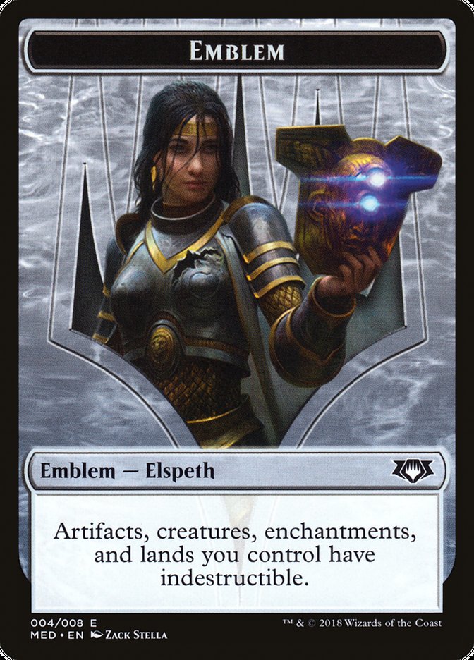 Elspeth, Knight-Errant Emblem [Mythic Edition Tokens] | PLUS EV GAMES 