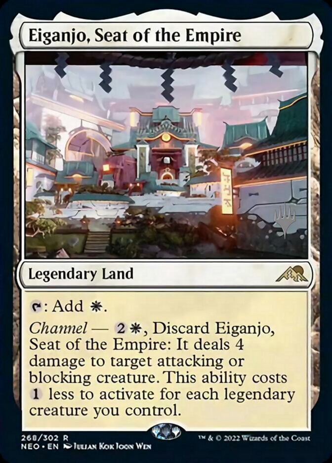 Eiganjo, Seat of the Empire (Promo Pack) [Kamigawa: Neon Dynasty Promos] | PLUS EV GAMES 