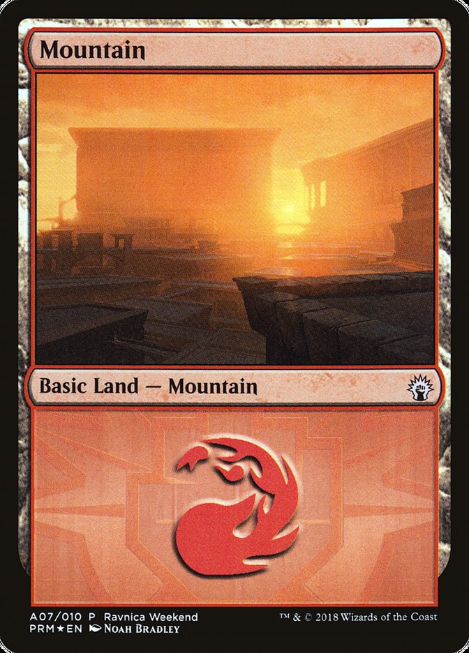 Mountain (A07) [Guilds of Ravnica Ravnica Weekend] | PLUS EV GAMES 