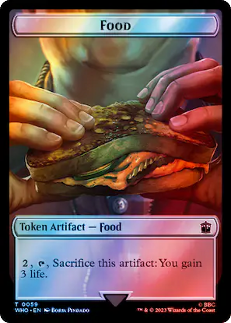Alien Rhino // Food (0059) Double-Sided Token (Surge Foil) [Doctor Who Tokens] | PLUS EV GAMES 