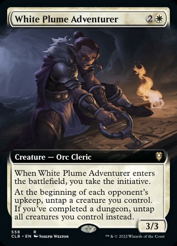 White Plume Adventurer (Extended Art) [Commander Legends: Battle for Baldur's Gate] | PLUS EV GAMES 
