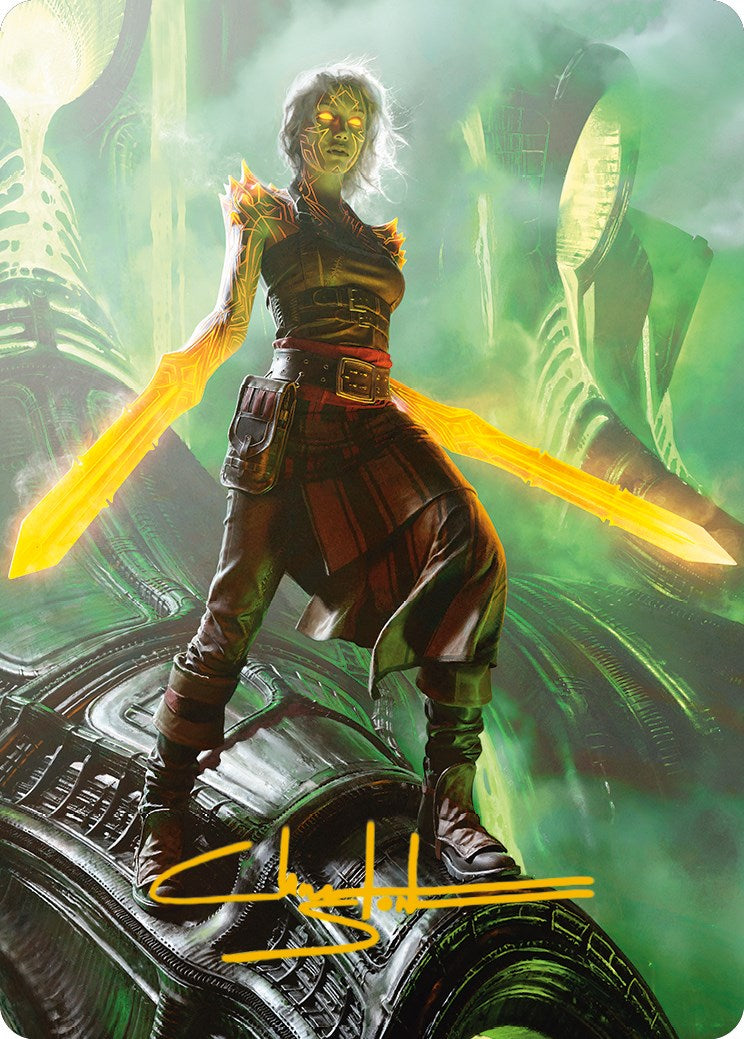 Nahiri, the Unforgiving Art Card (Gold-Stamped Signature) [Phyrexia: All Will Be One Art Series] | PLUS EV GAMES 