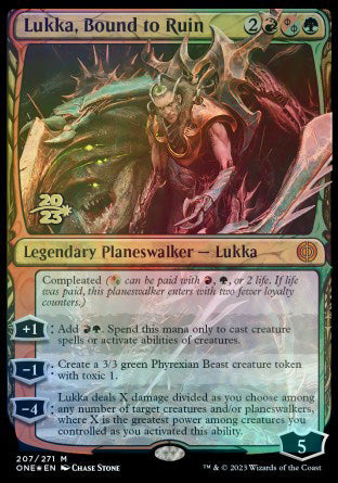 Lukka, Bound to Ruin [Phyrexia: All Will Be One Prerelease Promos] | PLUS EV GAMES 