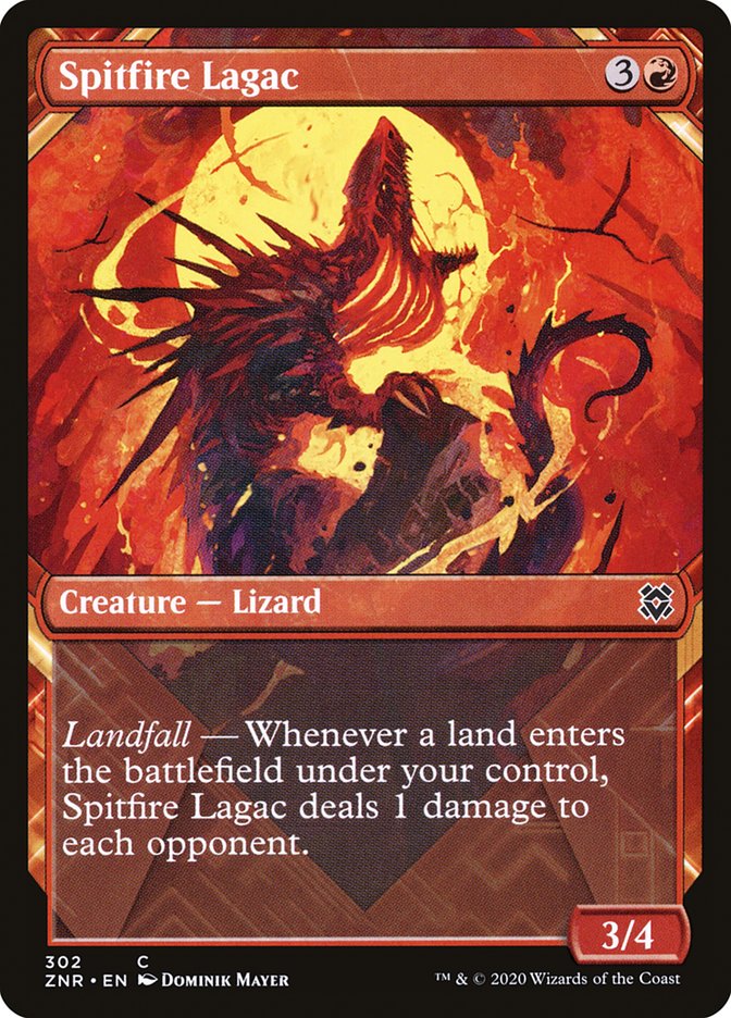 Spitfire Lagac (Showcase) [Zendikar Rising Extended Art] | PLUS EV GAMES 