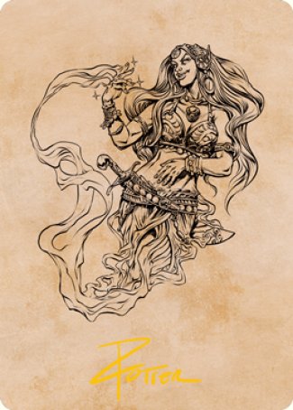 Djinni Windseer (Showcase) Art Card (Gold-Stamped Signature) [Dungeons & Dragons: Adventures in the Forgotten Realms Art Series] | PLUS EV GAMES 