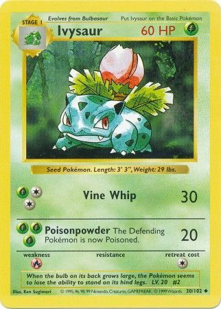 Ivysaur (30/102) [Base Set (Shadowless)] | PLUS EV GAMES 