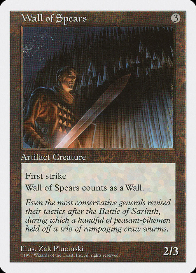 Wall of Spears [Fifth Edition] | PLUS EV GAMES 