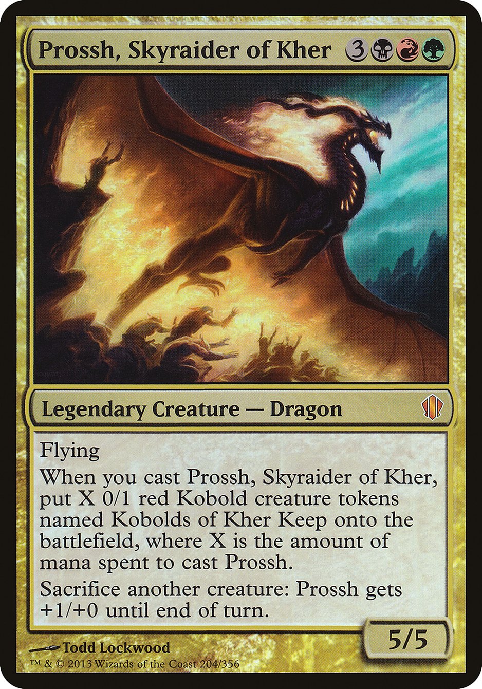 Prossh, Skyraider of Kher (Oversized) [Commander 2013 Oversized] | PLUS EV GAMES 