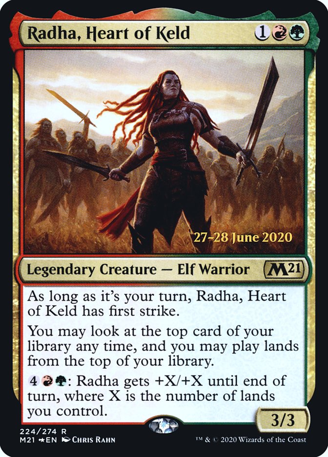 Radha, Heart of Keld  [Core Set 2021 Prerelease Promos] | PLUS EV GAMES 