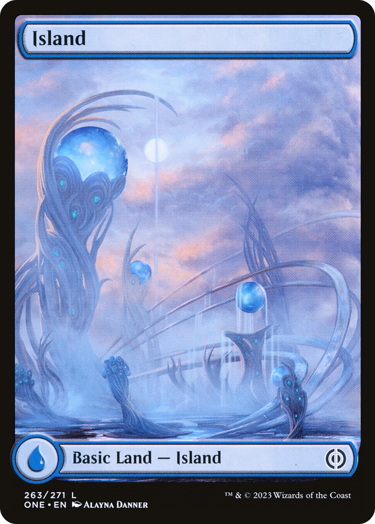 Island (263) (Full-Art) [Phyrexia: All Will Be One] | PLUS EV GAMES 