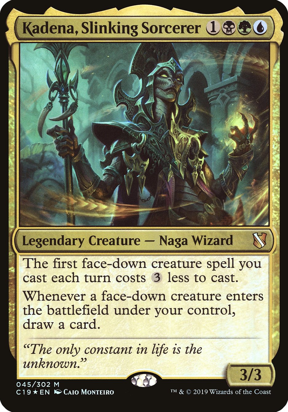 Kadena, Slinking Sorcerer (Oversized) [Commander 2019 Oversized] | PLUS EV GAMES 