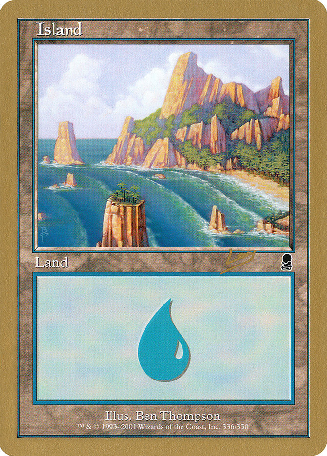 Island (rl336a) (Raphael Levy) [World Championship Decks 2002] | PLUS EV GAMES 