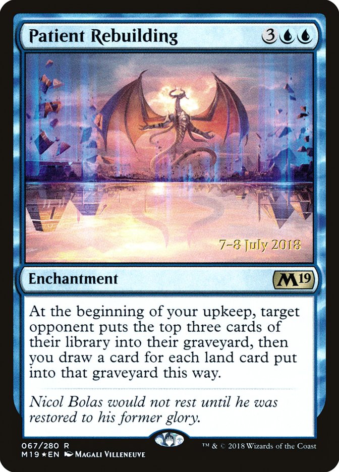 Patient Rebuilding  [Core Set 2019 Prerelease Promos] | PLUS EV GAMES 