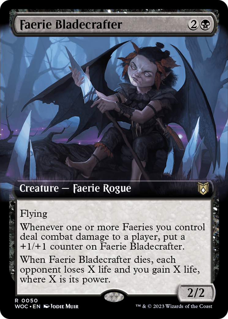 Faerie Bladecrafter (Extended Art) [Wilds of Eldraine Commander] | PLUS EV GAMES 