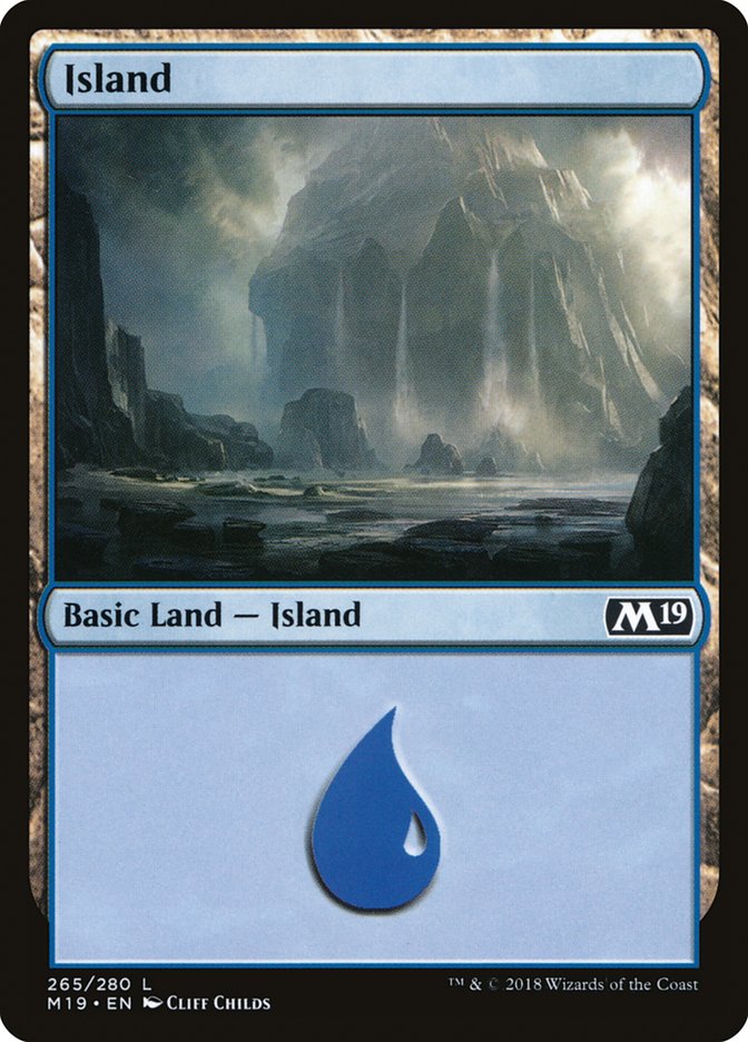 Island (265) [Core Set 2019] | PLUS EV GAMES 