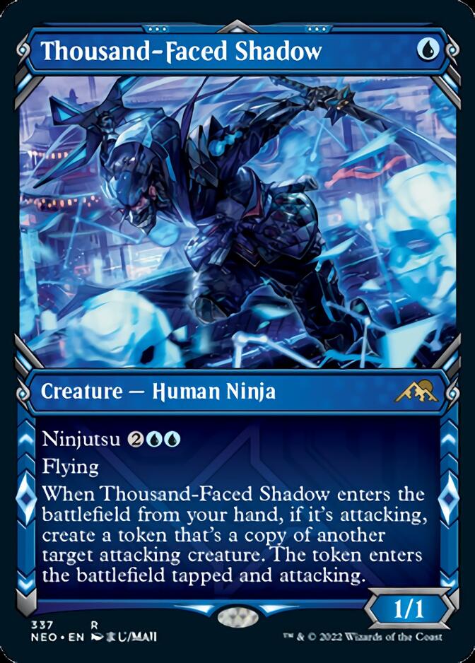 Thousand-Faced Shadow (Showcase Ninja) [Kamigawa: Neon Dynasty] | PLUS EV GAMES 