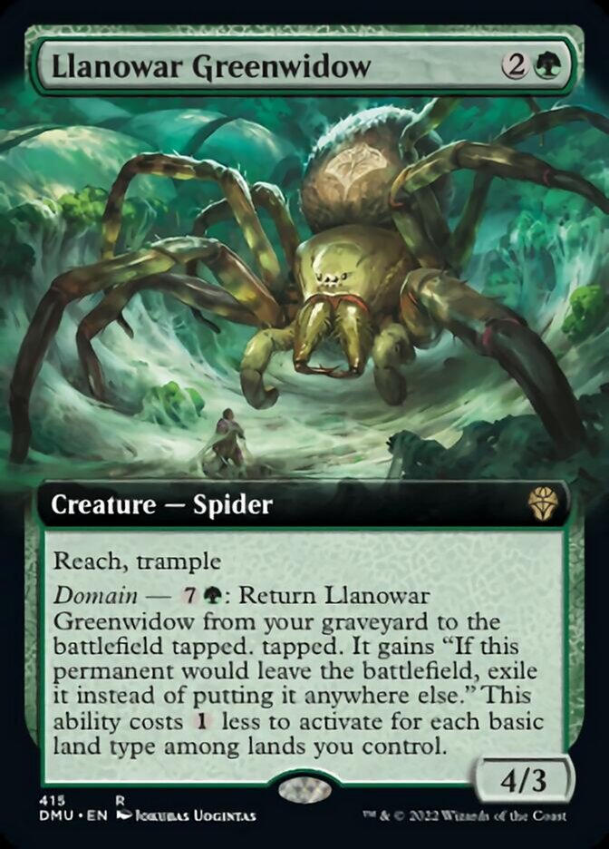 Llanowar Greenwidow (Extended Art) [Dominaria United] | PLUS EV GAMES 