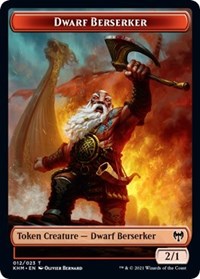 Dwarf Berserker // Icy Manalith Double-sided Token [Kaldheim Tokens] | PLUS EV GAMES 