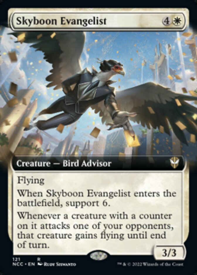 Skyboon Evangelist (Extended Art) [Streets of New Capenna Commander] | PLUS EV GAMES 