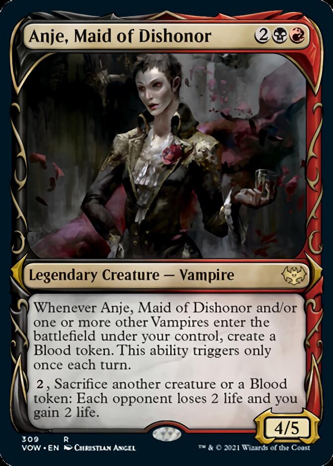 Anje, Maid of Dishonor (Showcase Fang Frame) [Innistrad: Crimson Vow] | PLUS EV GAMES 