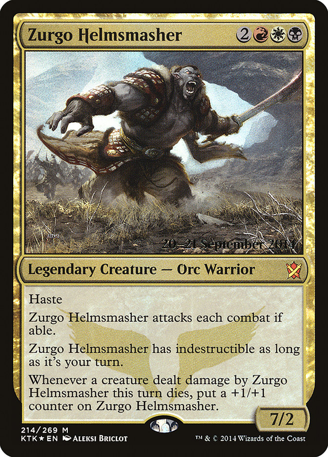 Zurgo Helmsmasher  [Khans of Tarkir Prerelease Promos] | PLUS EV GAMES 