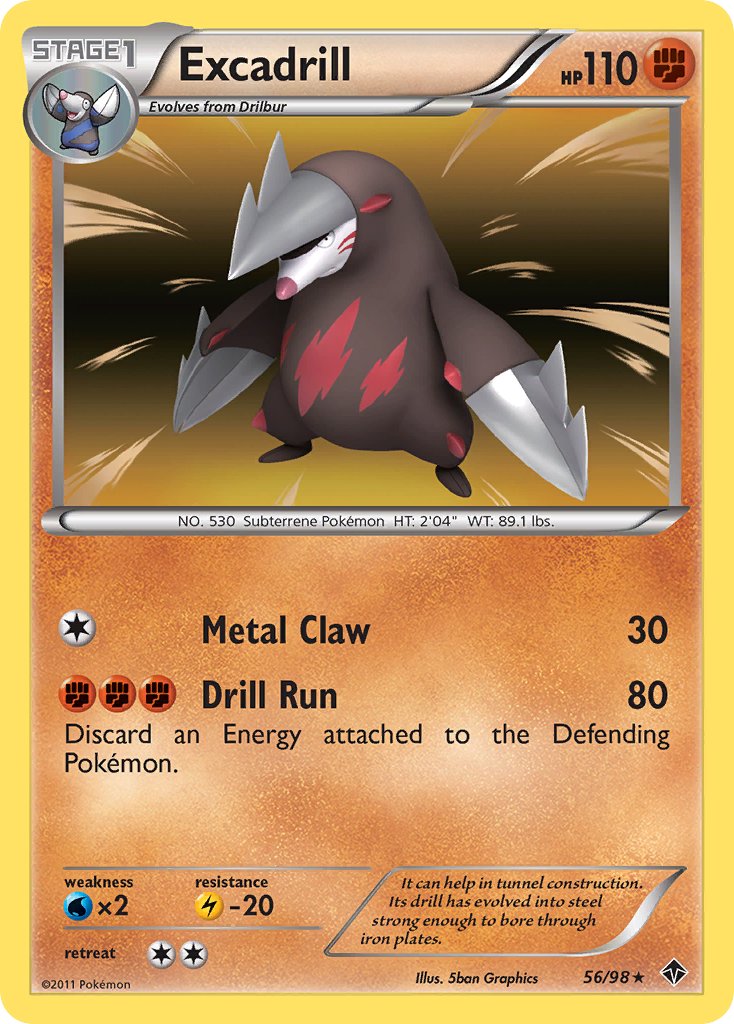 Excadrill (56/98) (Cosmos Holo) (Blister Exclusive) [Black & White: Emerging Powers] | PLUS EV GAMES 