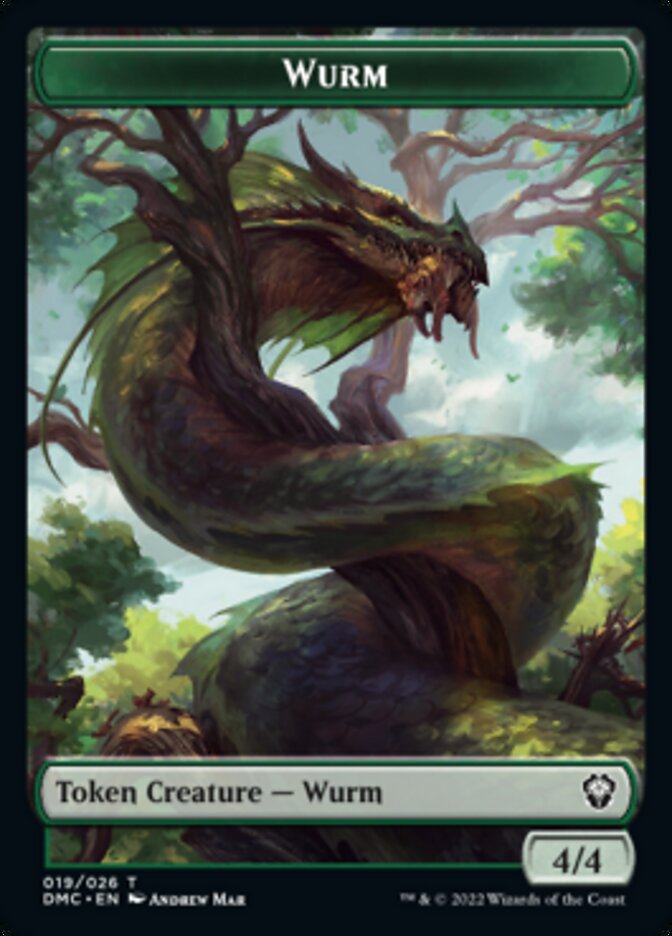 Bird (002) // Wurm Double-sided Token [Dominaria United Tokens] | PLUS EV GAMES 