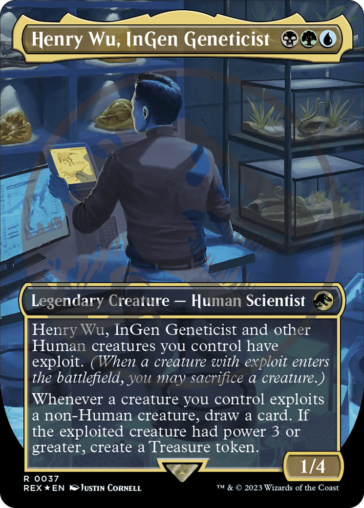 Henry Wu, InGen Geneticist Emblem (Borderless) [Jurassic World Collection Tokens] | PLUS EV GAMES 