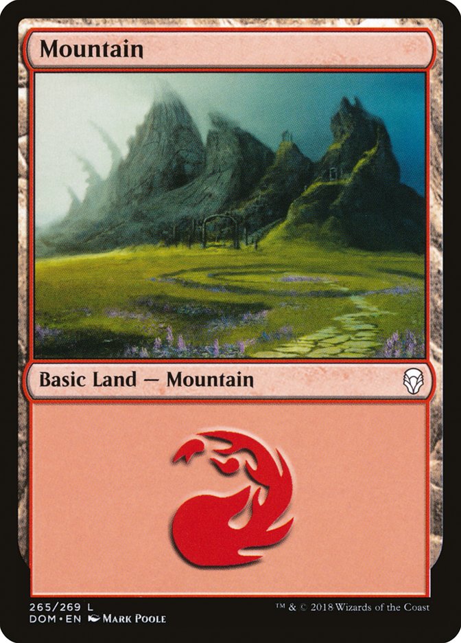 Mountain (265) [Dominaria] | PLUS EV GAMES 