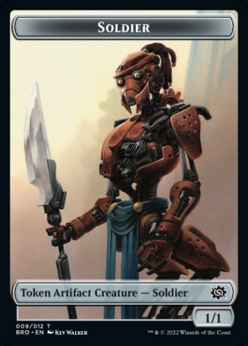 Powerstone // Soldier (009) Double-Sided Token [The Brothers' War Tokens] | PLUS EV GAMES 