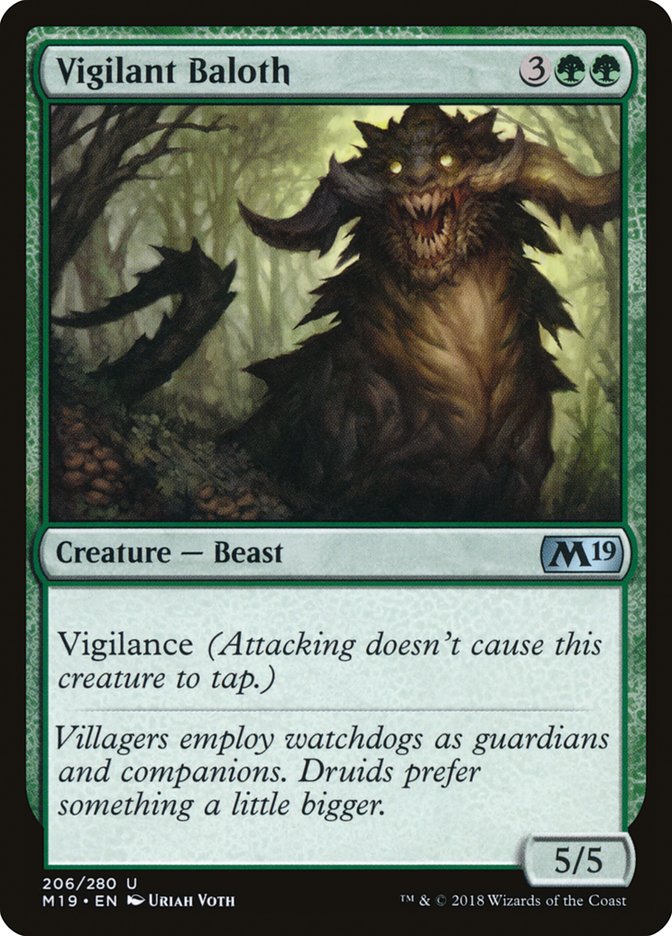 Vigilant Baloth [Core Set 2019] | PLUS EV GAMES 