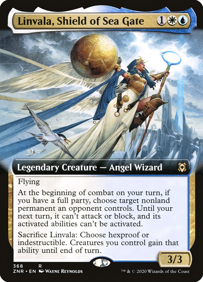 Linvala, Shield of Sea Gate (Extended) [Zendikar Rising Extended Art] | PLUS EV GAMES 