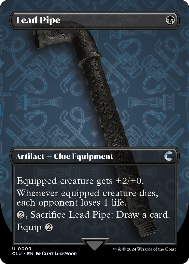 Lead Pipe (Borderless) [Ravnica: Clue Edition] | PLUS EV GAMES 